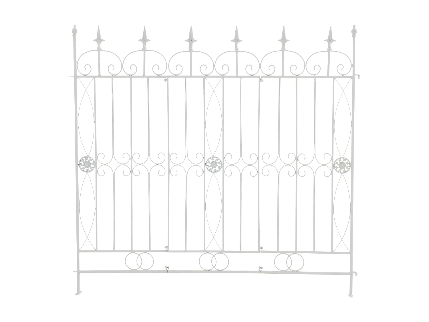 Clôture de jardin - Métal - Blanc - Mangold