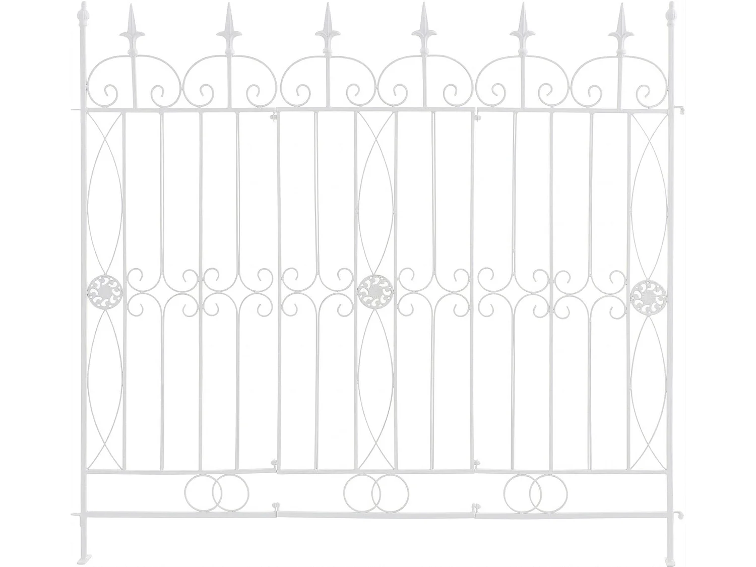 Clôture de jardin - Métal - Blanc - Mangold