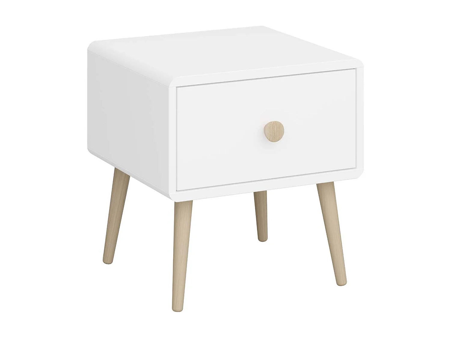 Gaia table de nuit 1 tiroir blanc.