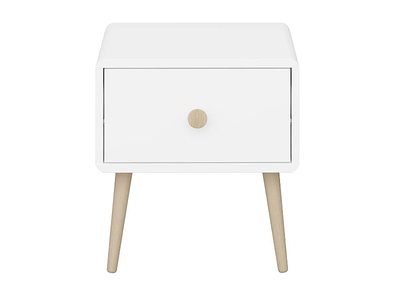 Gaia table de nuit 1 tiroir blanc.