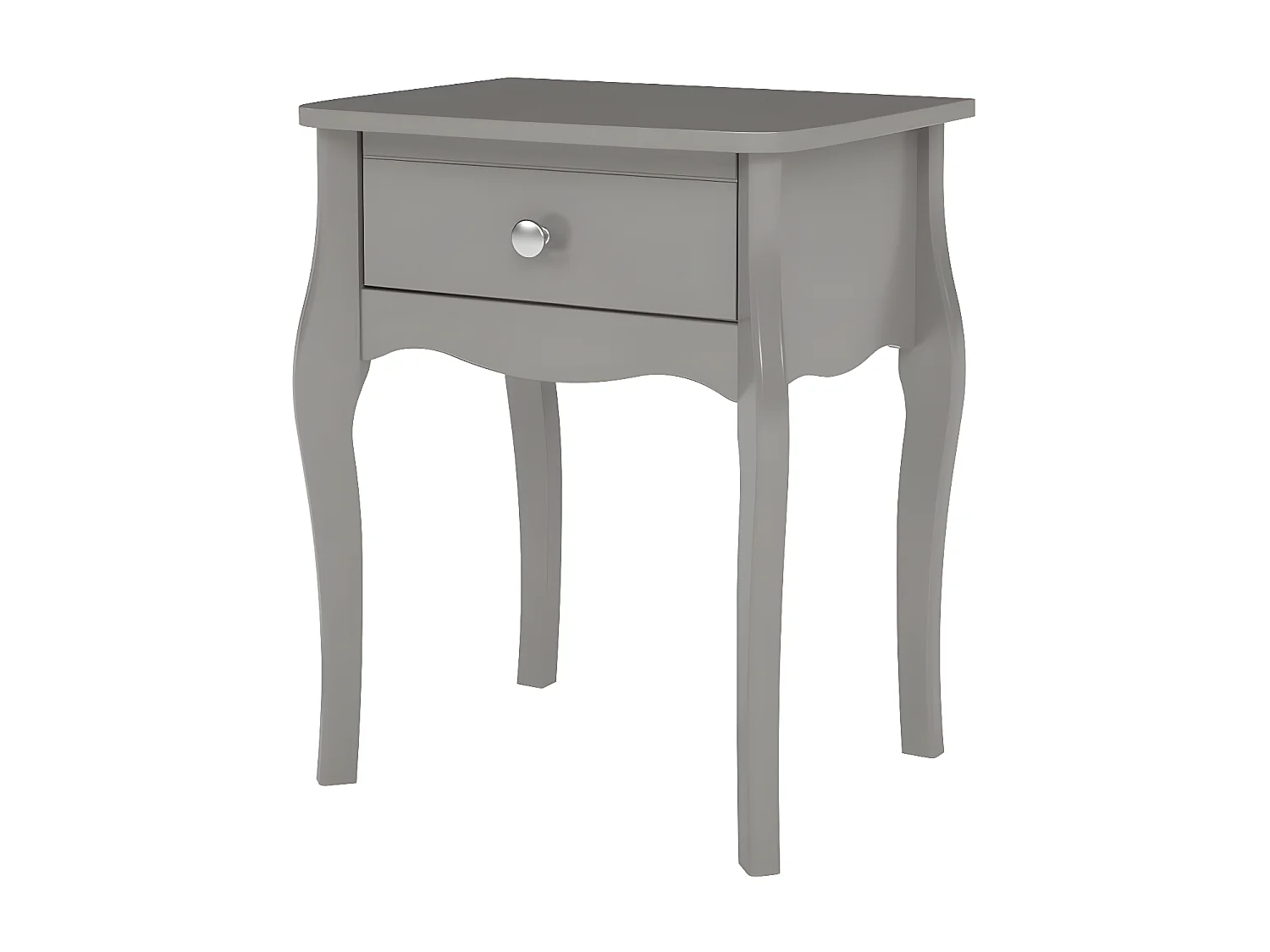 Baroque Nachttisch 2 Stk. mit 1 Schublade grau.