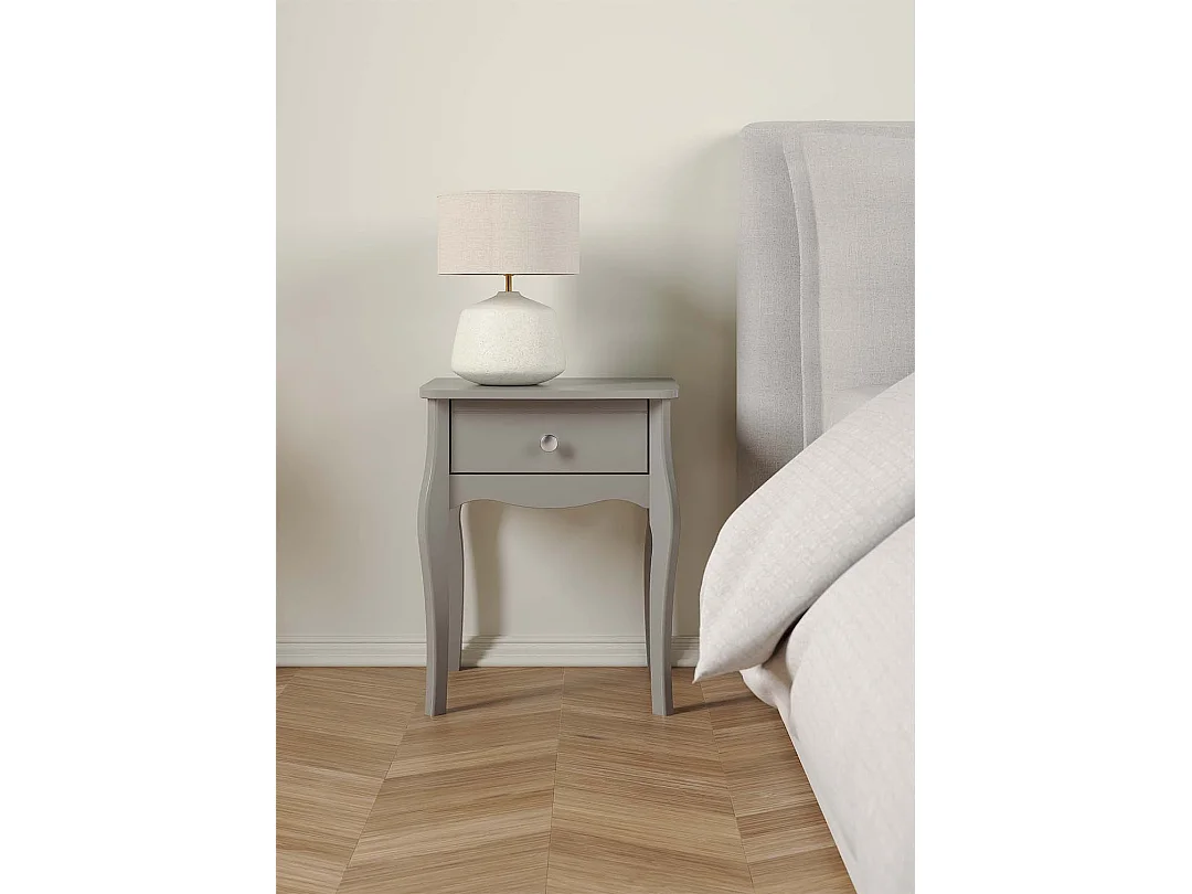 Baroque table de nuit 2 pcs. avec 1 tiroir gris.