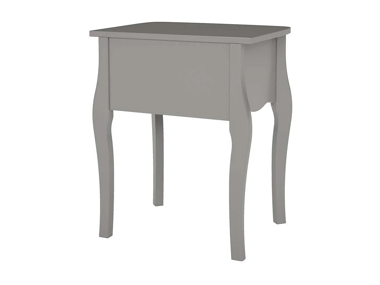 Baroque nachtkastje 2 st met 1 lade grijs.