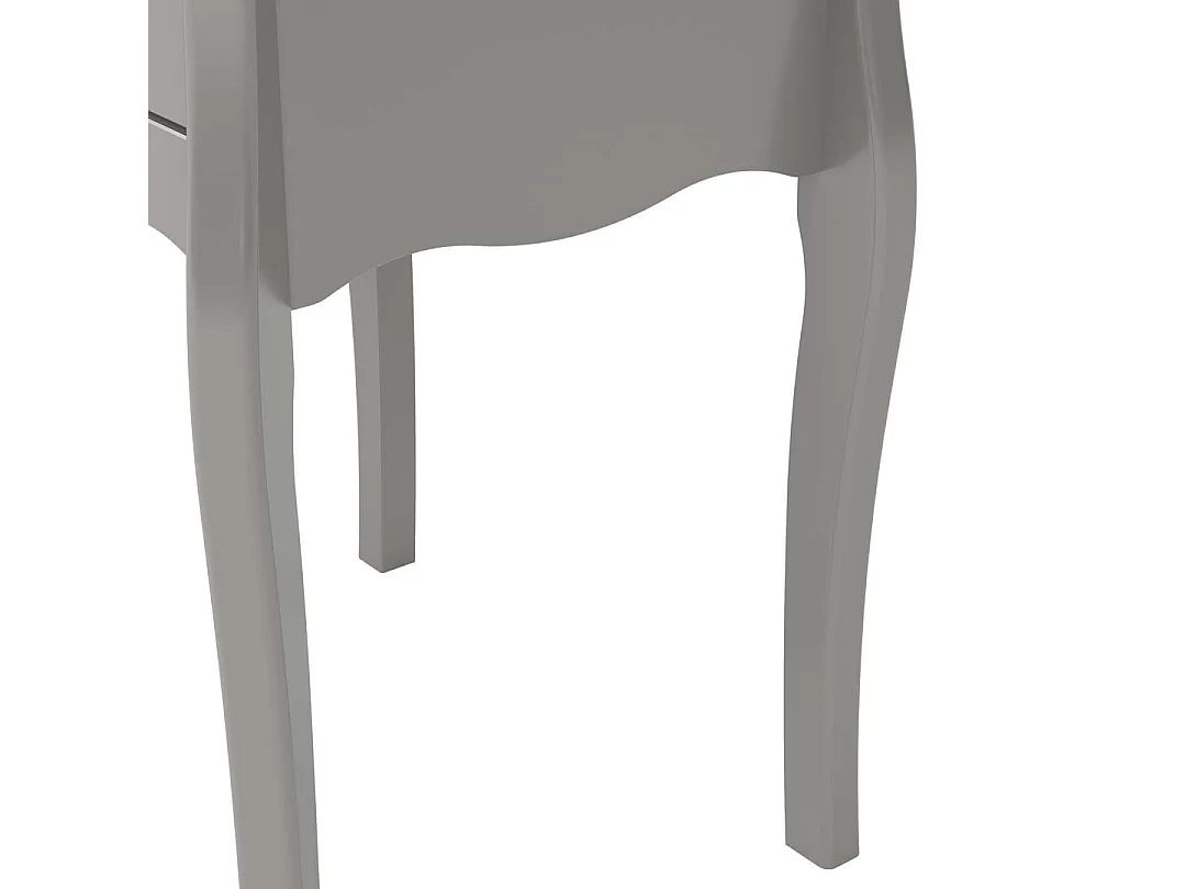 Baroque nachtkastje 2 st met 1 lade grijs.