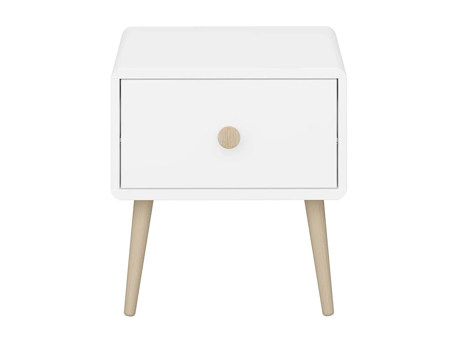 Gaia table de nuit 2 pcs. avec 1 tiroir blanc.