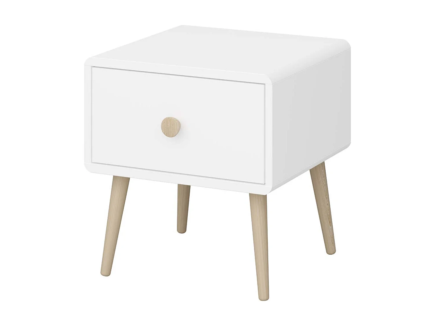 Gaia table de nuit 2 pcs. avec 1 tiroir blanc.