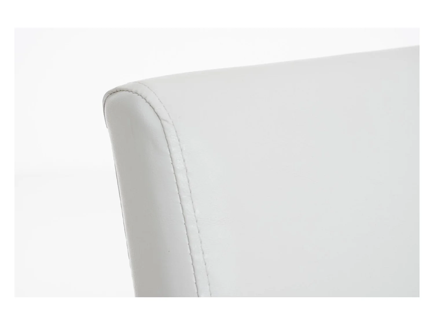 Esszimmerstuhl - Kunstleder & dunkelbraun - weiß - Ina