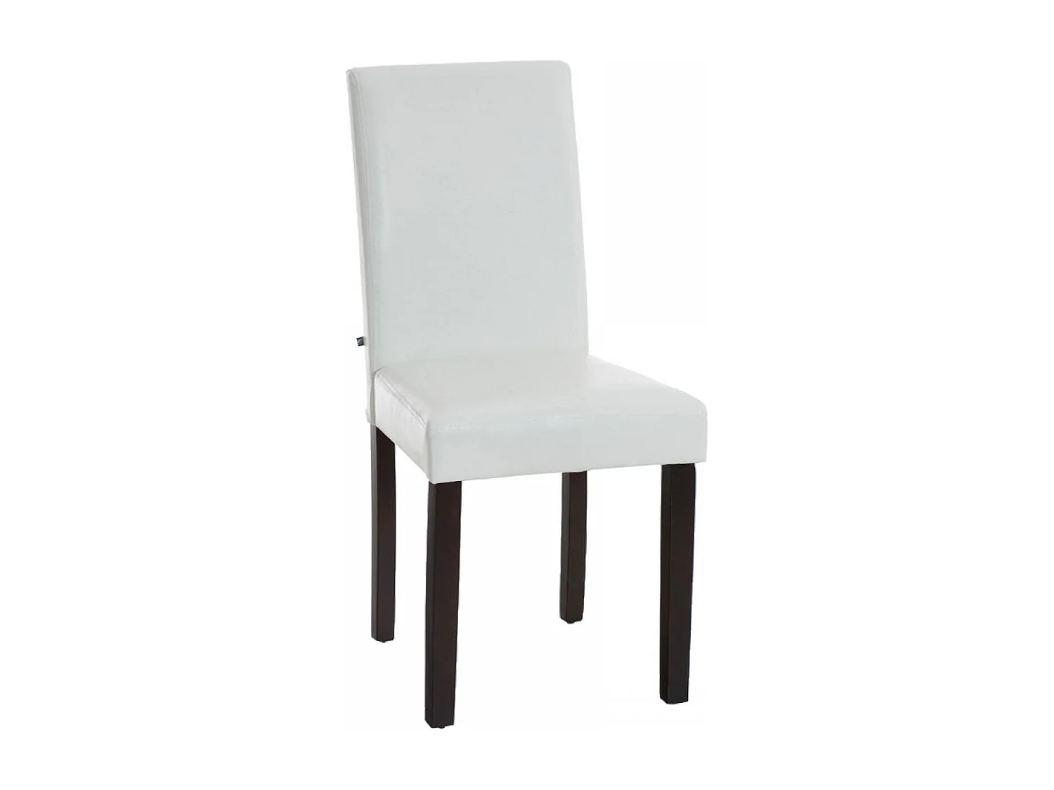 chaise salle à manger - Similicuir & Marron foncé - Blanc - Ina