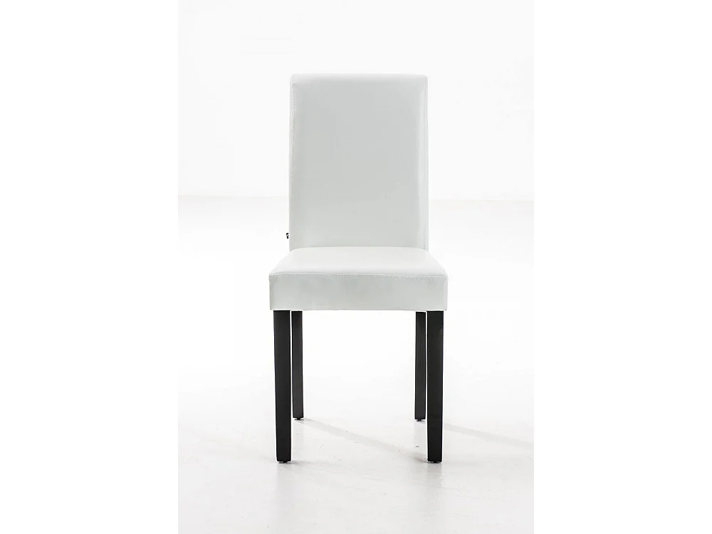 chaise salle à manger - Similicuir & Marron foncé - Blanc - Ina