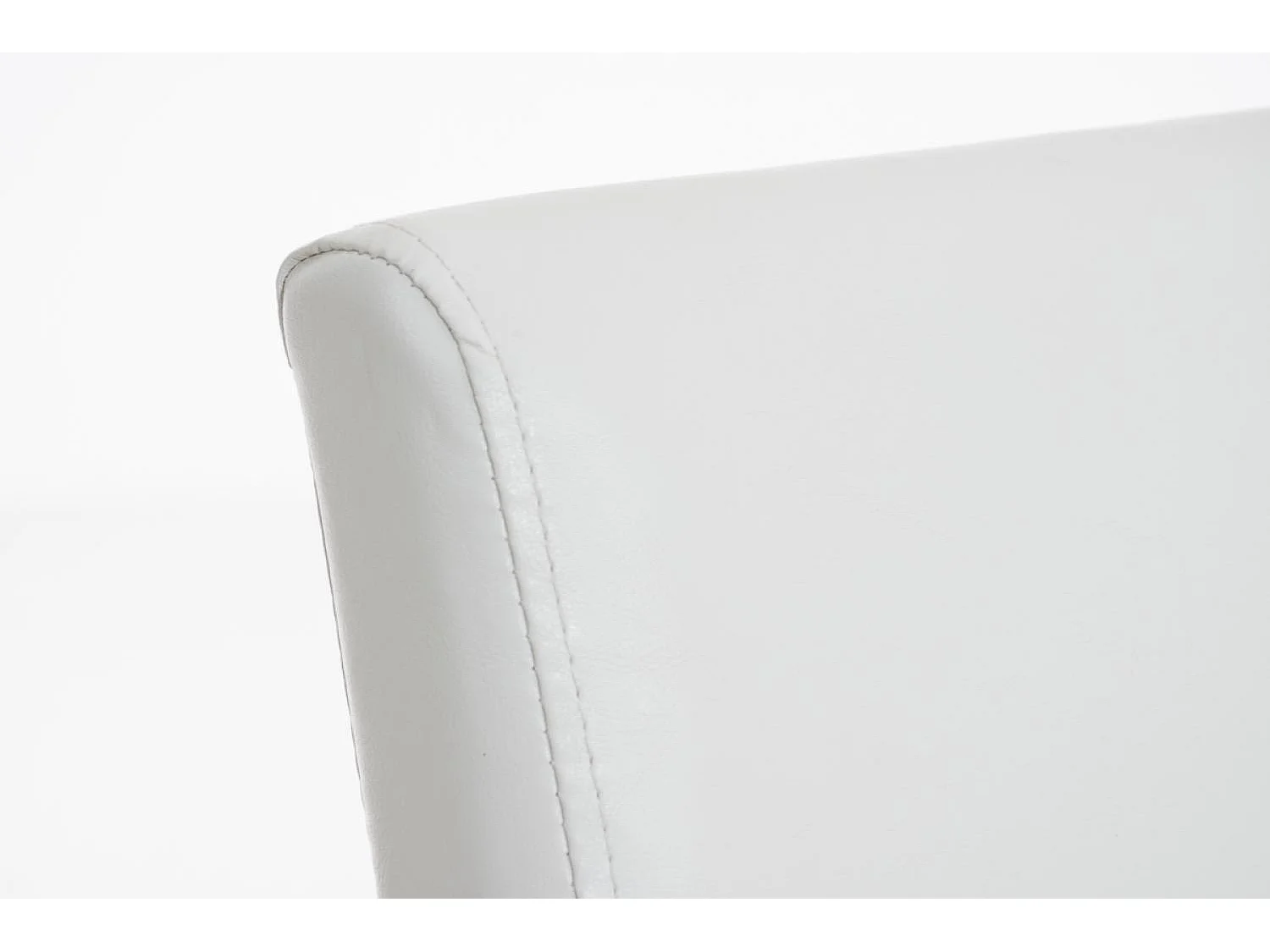 chaise salle à manger - Similicuir & Marron foncé - Blanc - Ina