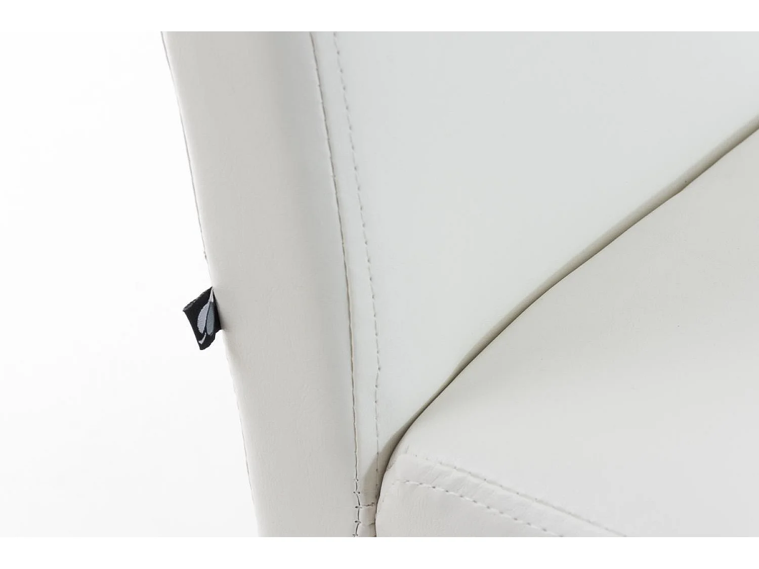 chaise salle à manger - Similicuir & Marron foncé - Blanc - Ina