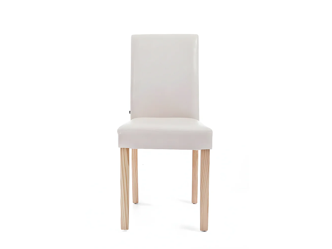 Eetkamerstoelen - Kunstleer & natura - creme - Ina