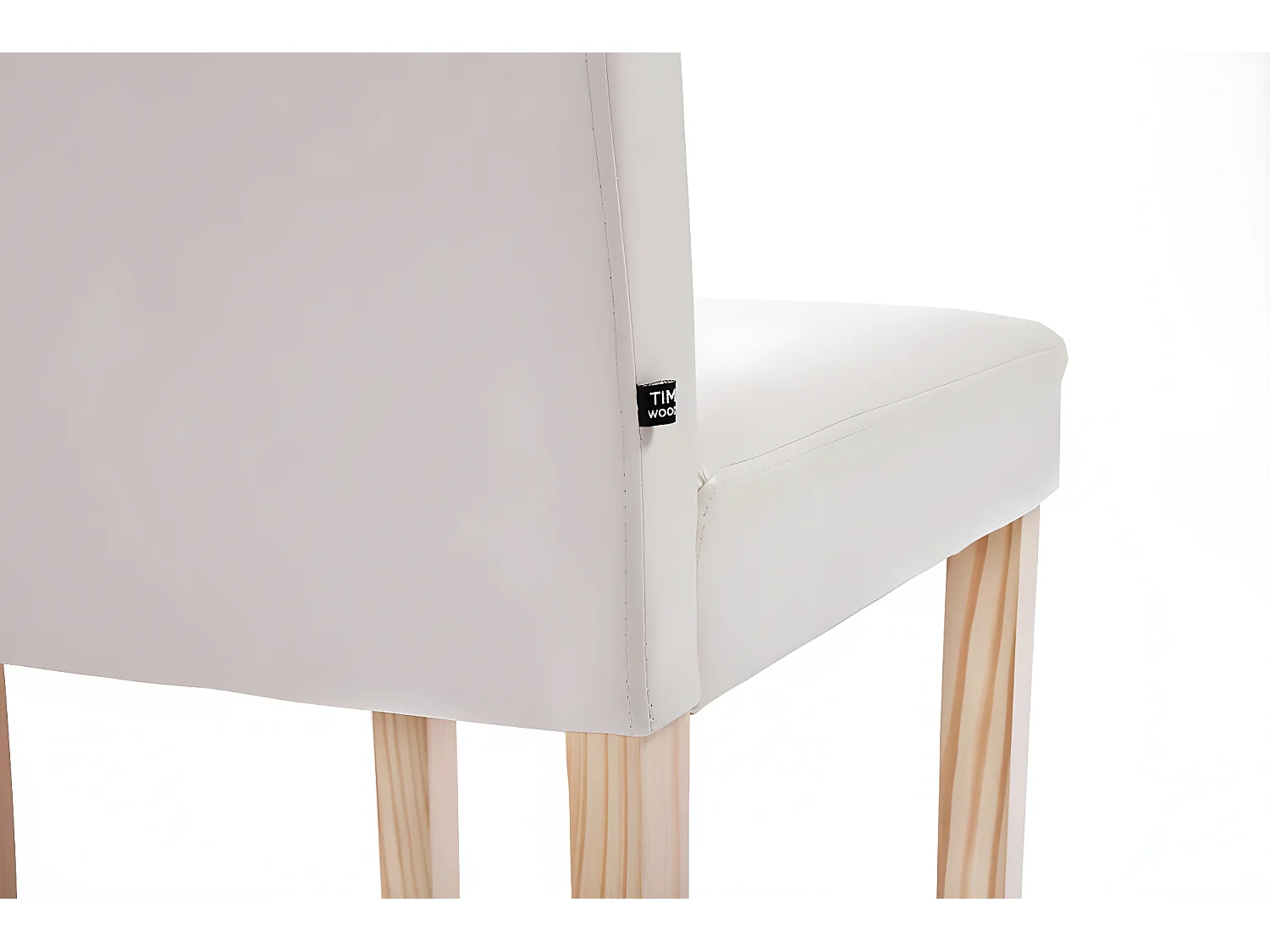 Eetkamerstoelen - Kunstleer & natura - creme - Ina