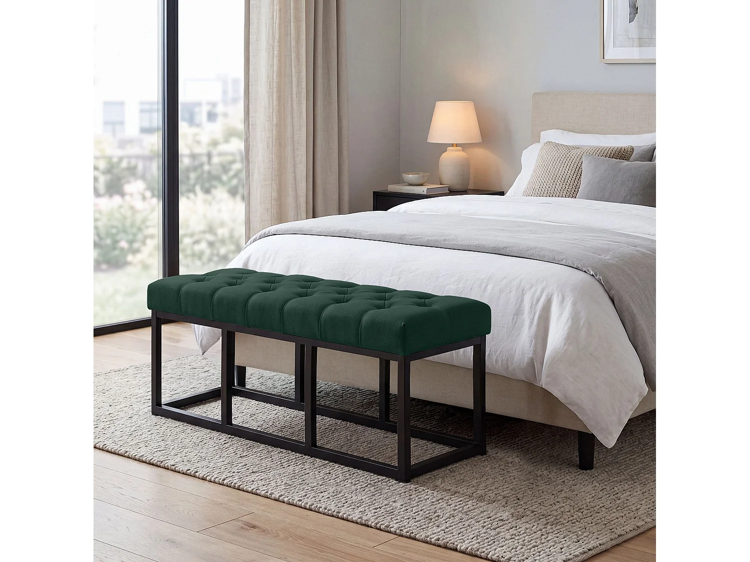 Banquette - Tissu - Vert - Amun