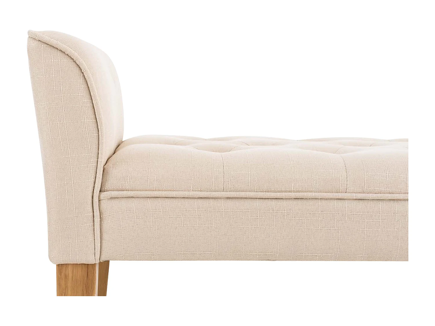 Banquette - Similicuir & Bois - Crème - Cleopatra