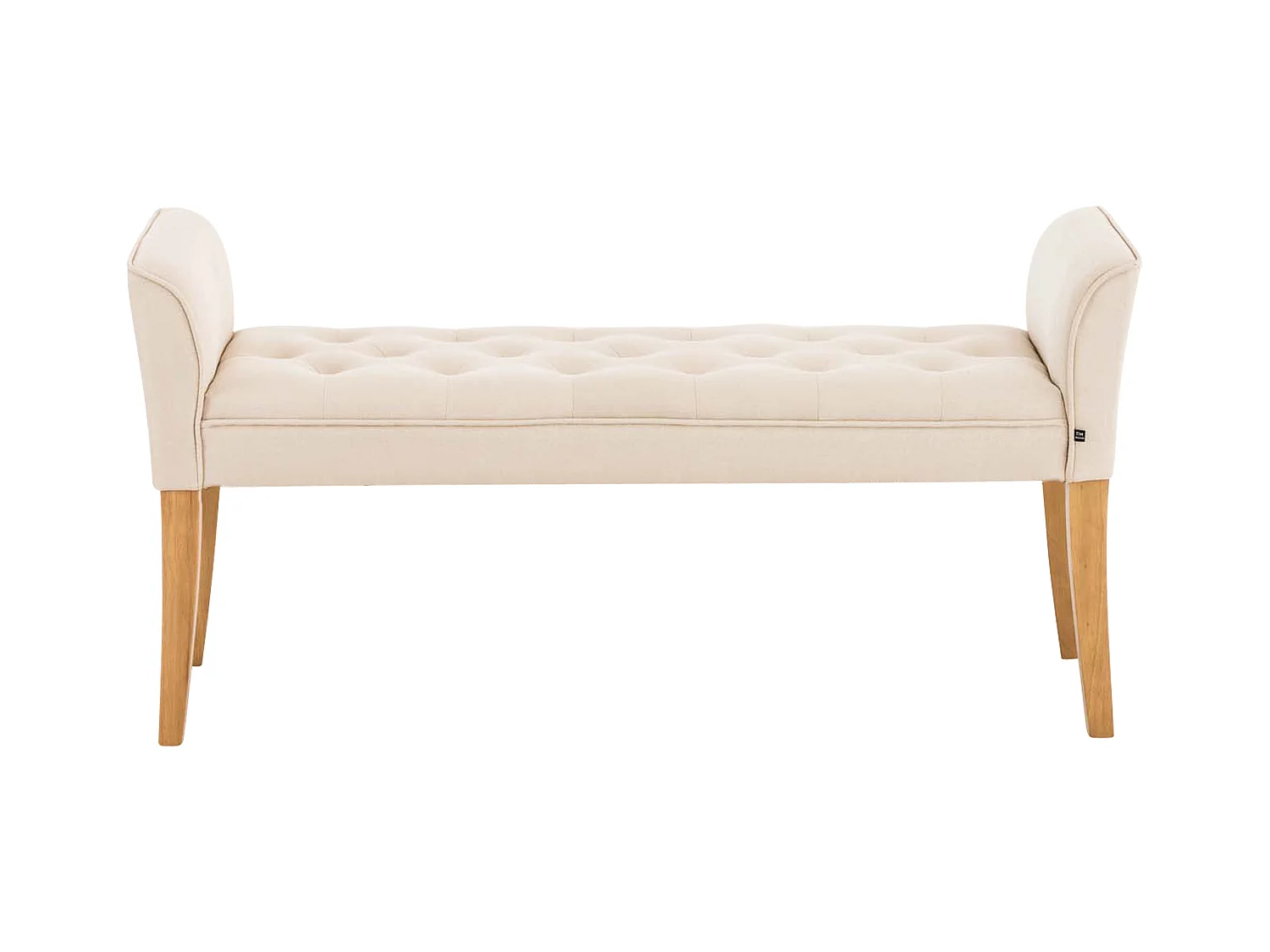 Banquette - Similicuir & Bois - Crème - Cleopatra