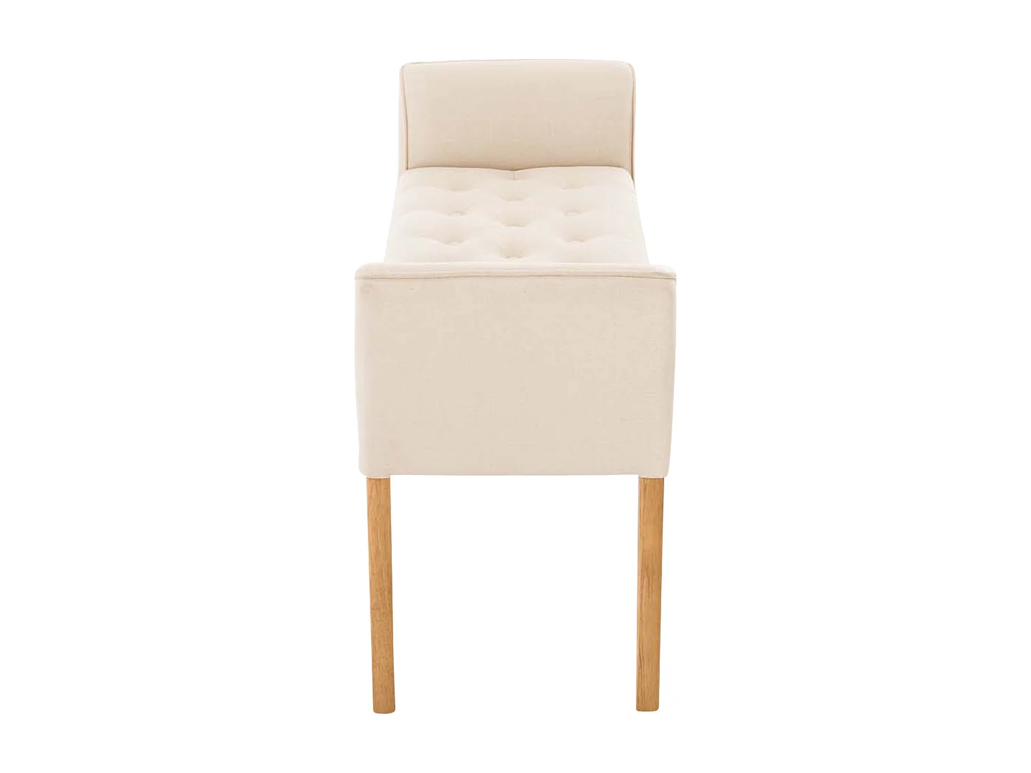 Banquette - Similicuir & Bois - Crème - Cleopatra