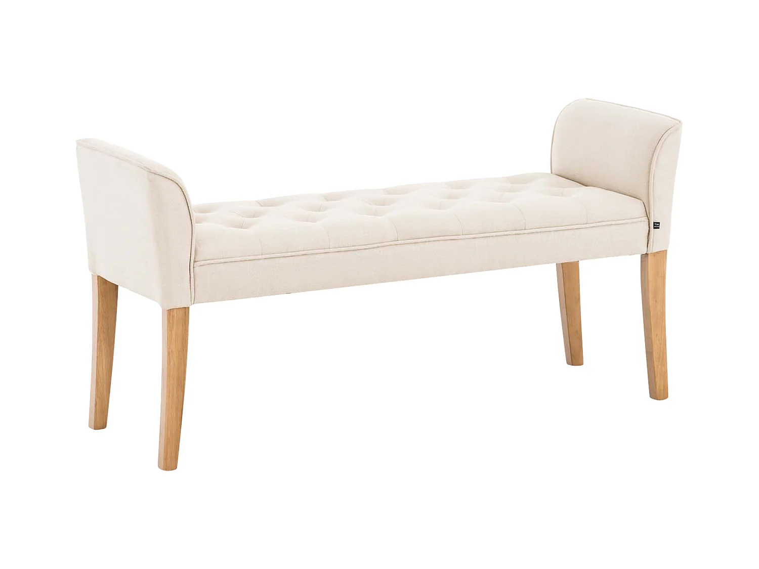Banquette - Similicuir & Bois - Crème - Cleopatra