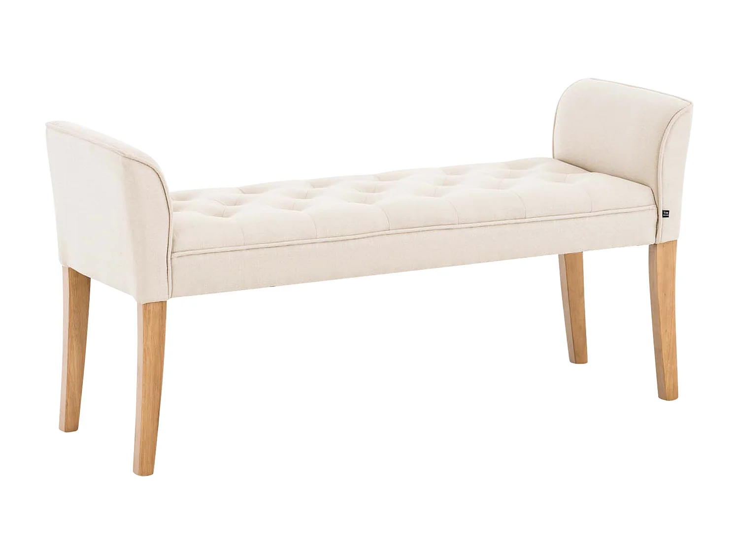 Banquette - Similicuir & Bois - Crème - Cleopatra