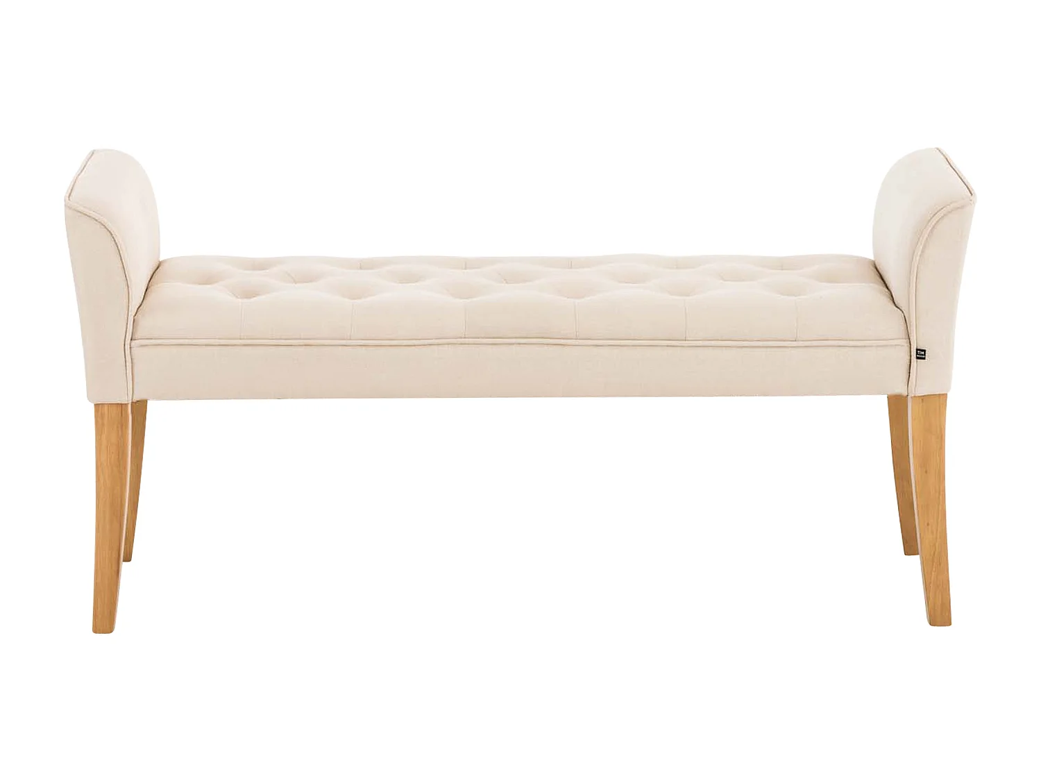 Banquette - Similicuir & Bois - Crème - Cleopatra