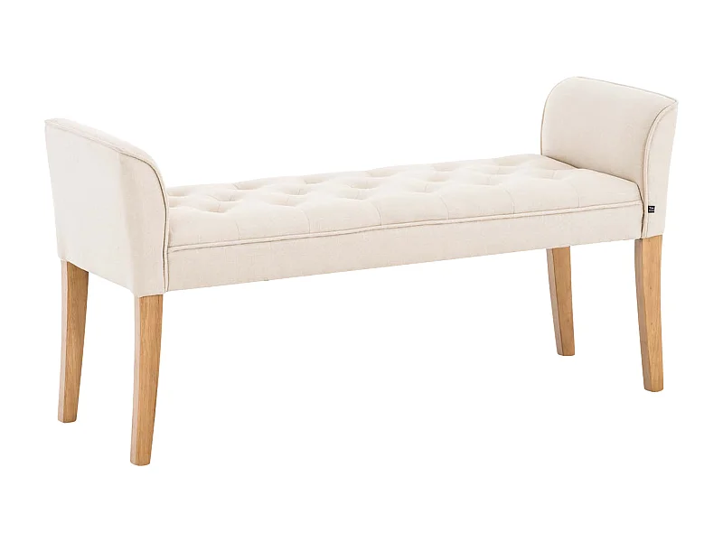 Banquette - Similicuir & Bois - Crème - Cleopatra