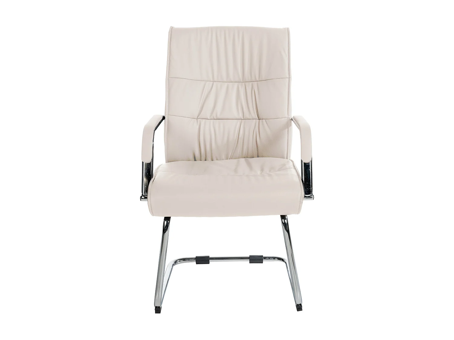 Lot de 2  chaises oscillantes - Similicuir - Crème - Sievert