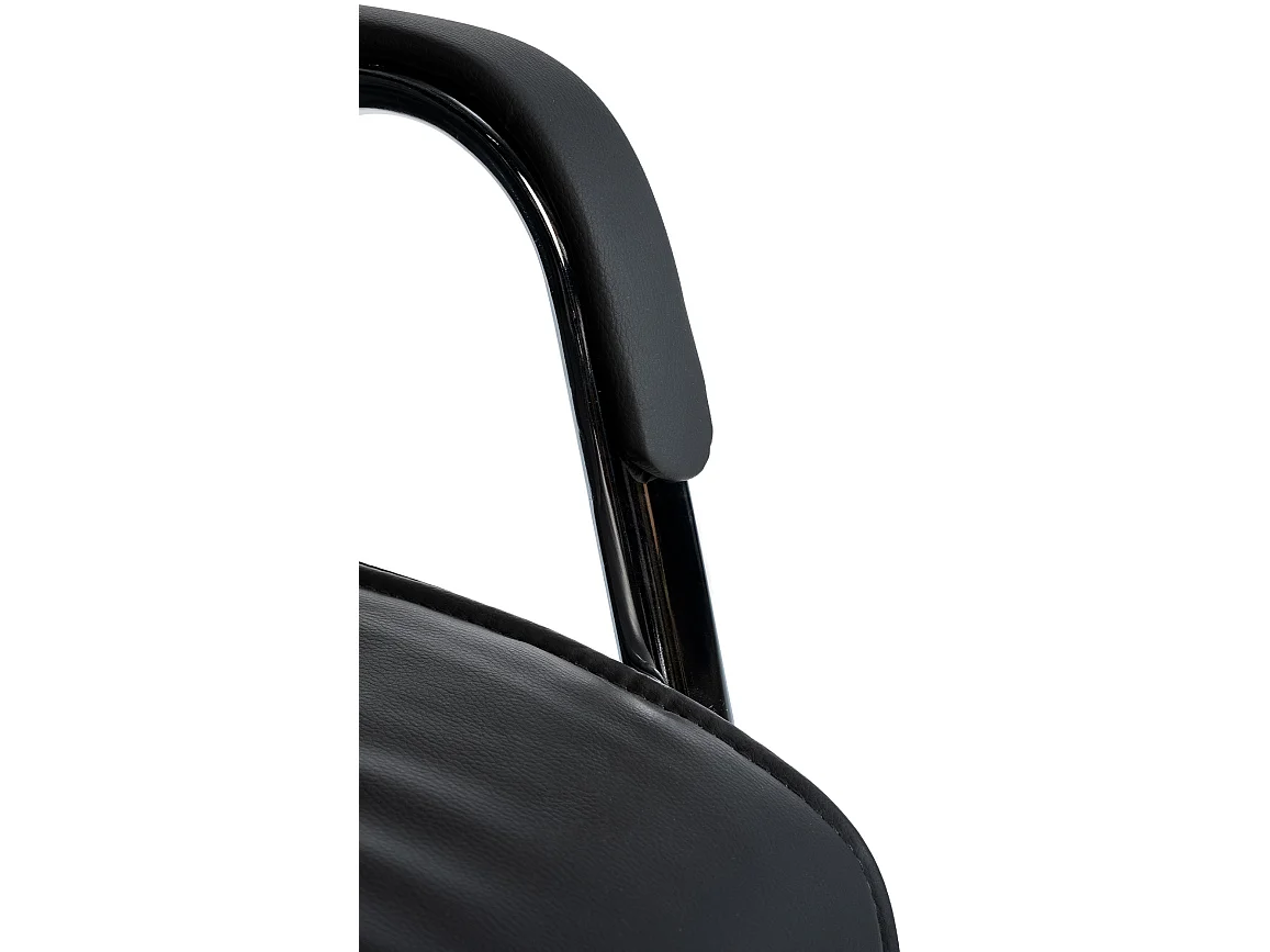 chaises oscillantes - Similicuir & Acier inoxydable - Noir - Sievert