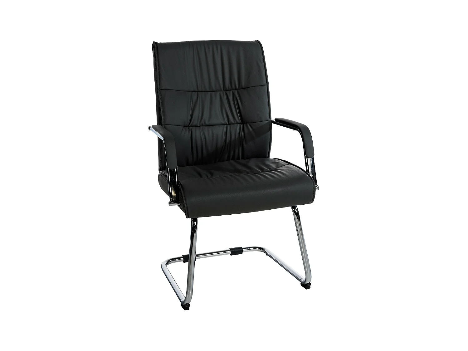 chaises oscillantes - Similicuir & Acier inoxydable - Noir - Sievert