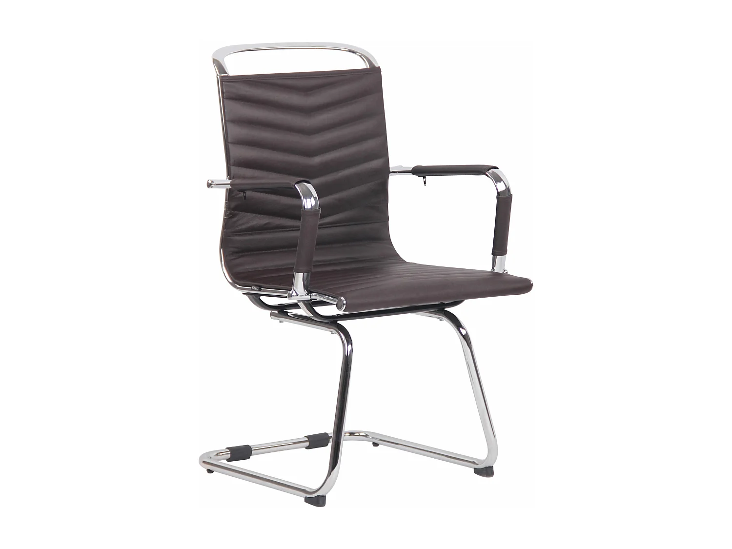 chaises oscillantes - Véritable cuir - Marron - Burnley