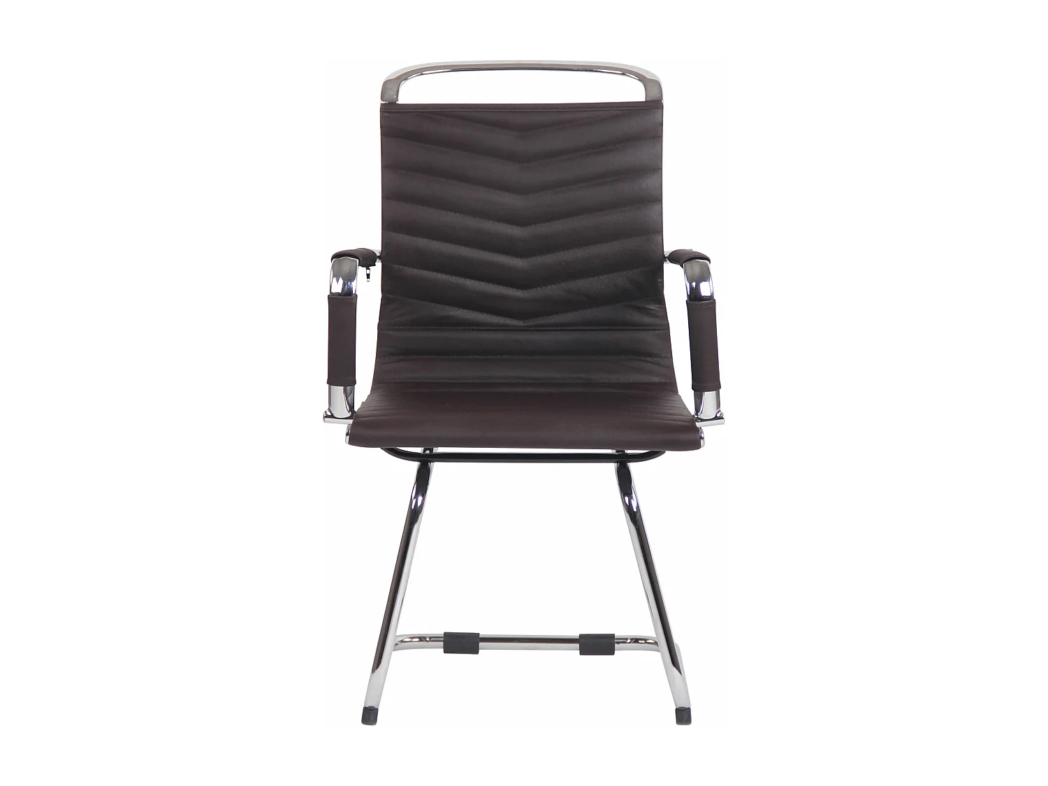 chaises oscillantes - Véritable cuir - Marron - Burnley