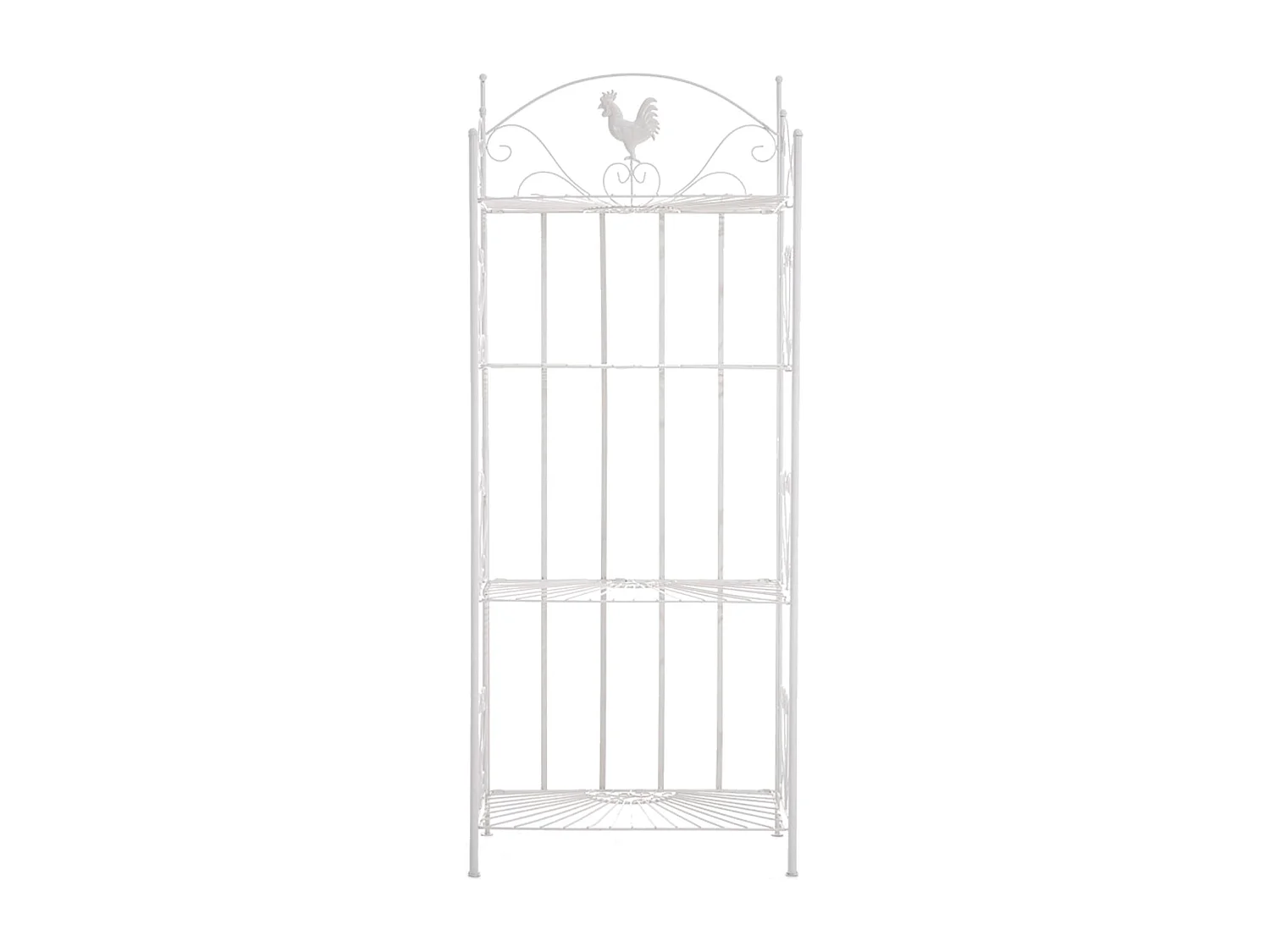 Étagères sur pied - Métal - 61.5 x 33 x 153cm - Blanc - Mia