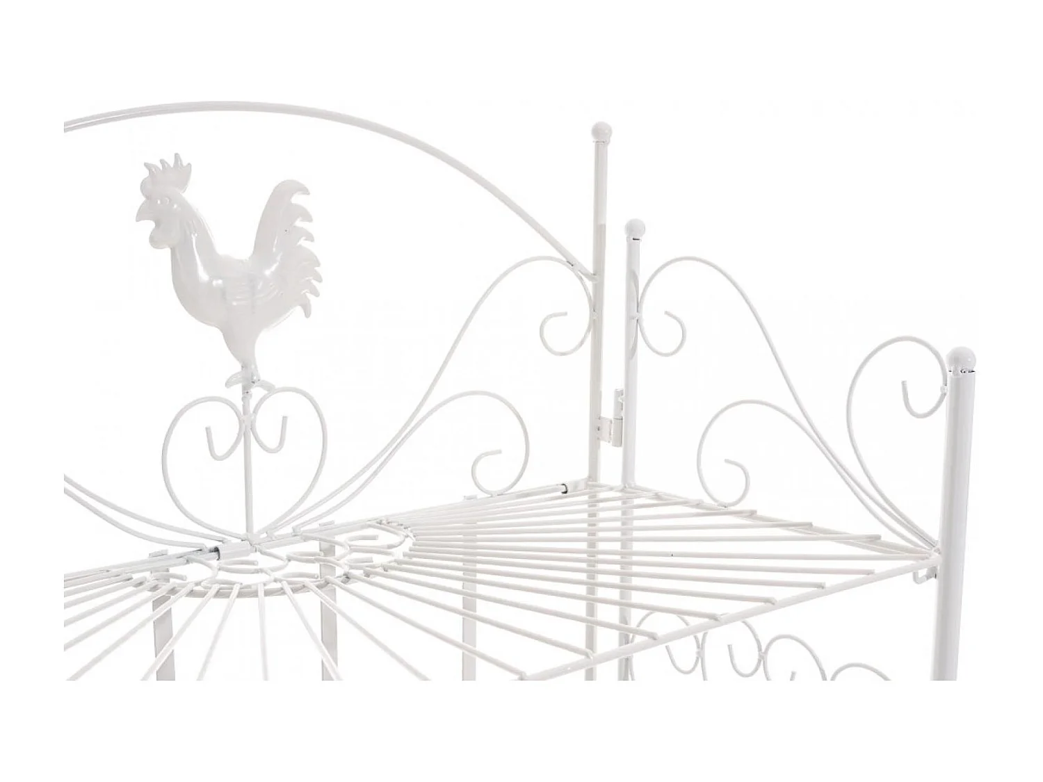 Étagères sur pied - Métal - 61.5 x 33 x 153cm - Blanc - Mia