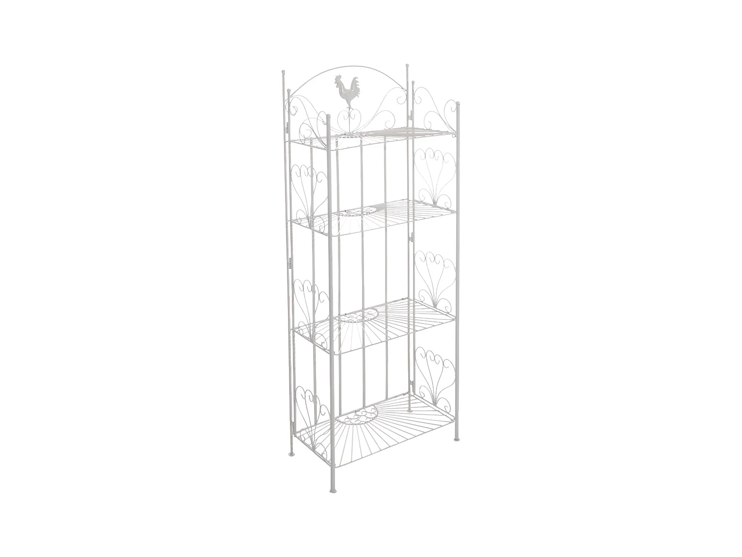Staande plank - Metaal - 61.5 x 33 x 153cm - wit - Mia