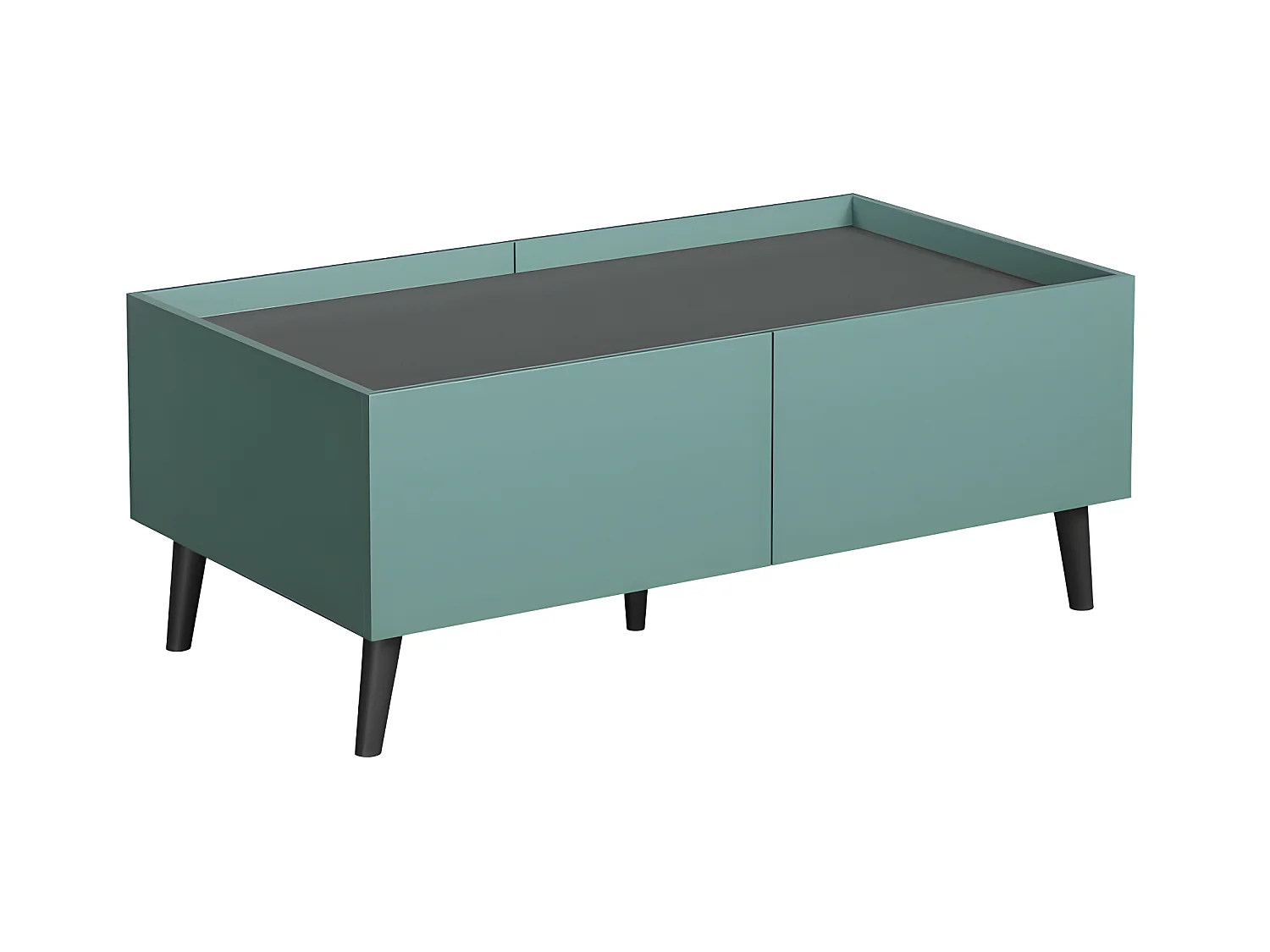 Melton table basse bleu, gris.