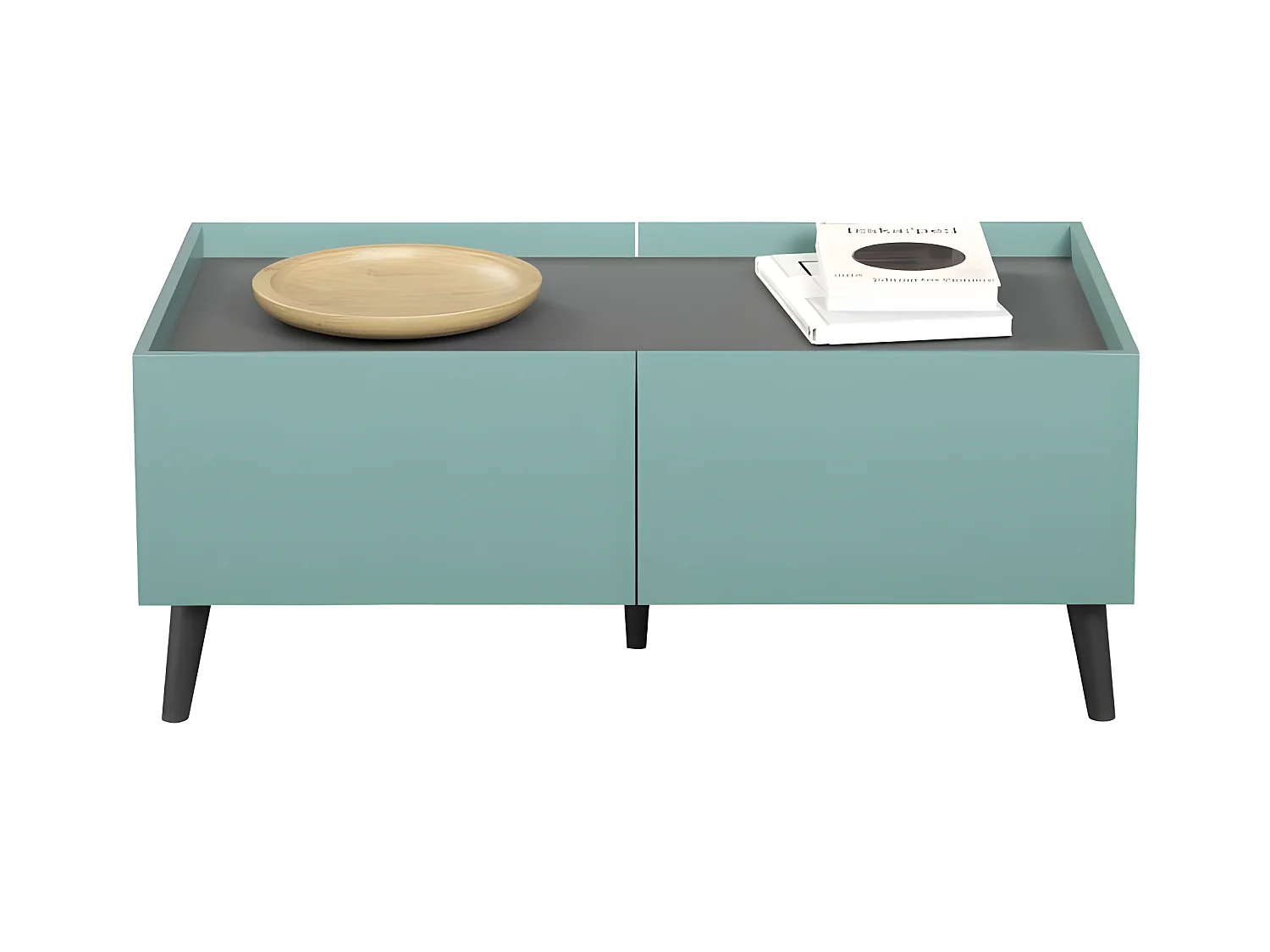 Melton table basse bleu, gris.