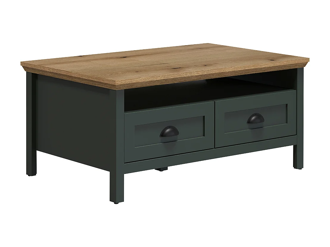 Stanton salontafel groen, eik decor.