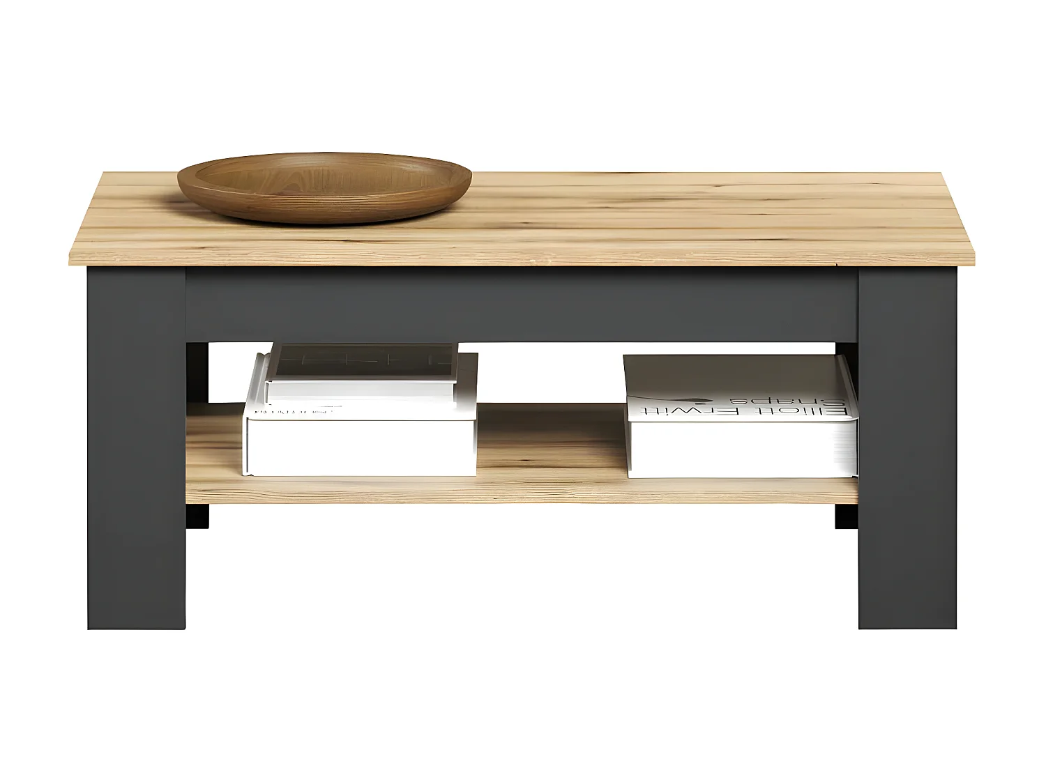 Universal salontafel grijs, eik decor.