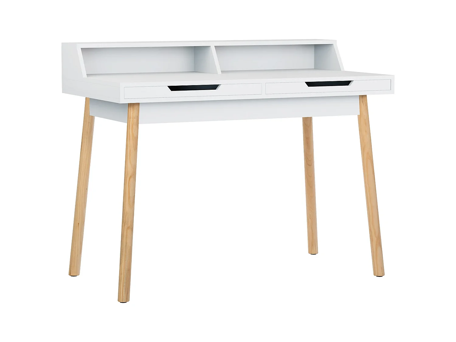 bureautafel - Hout - 110 cm - wit - Eaton