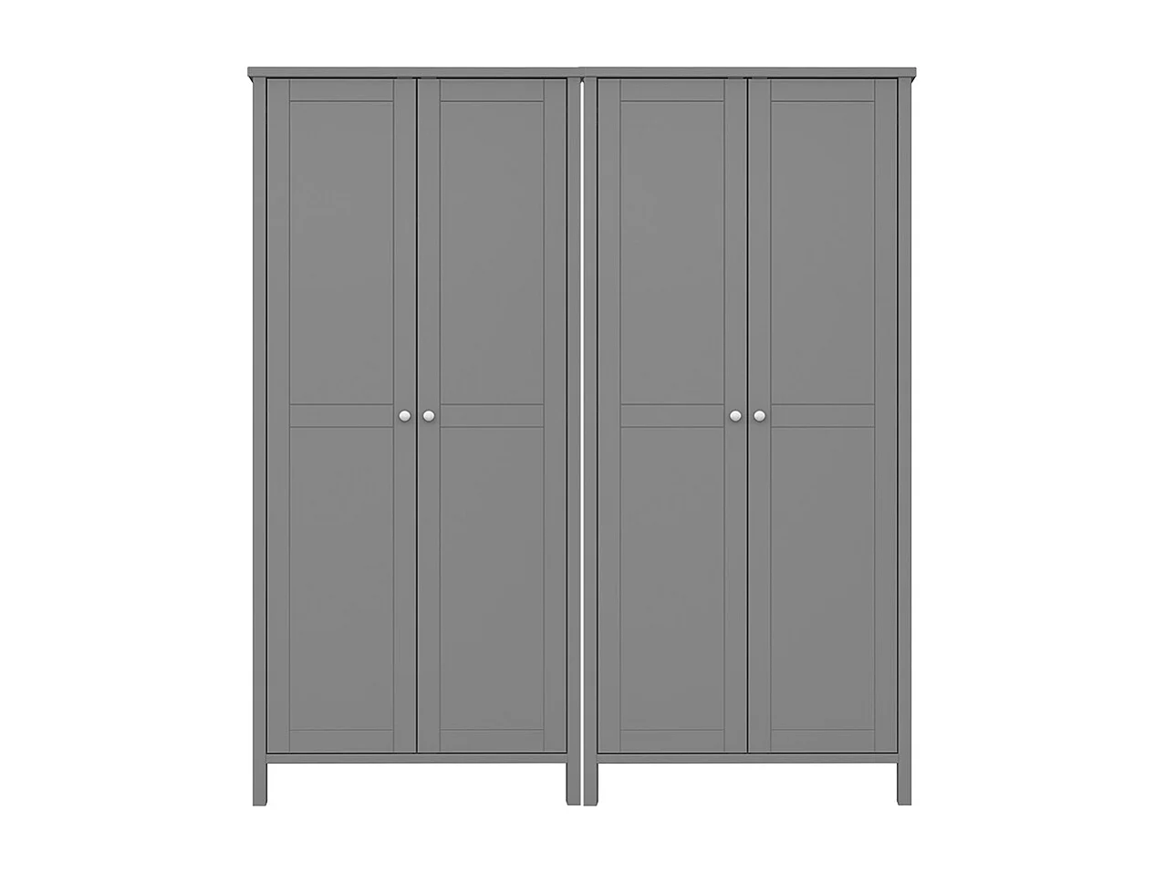 Tromsø kledingkast 4 deuren grijs.