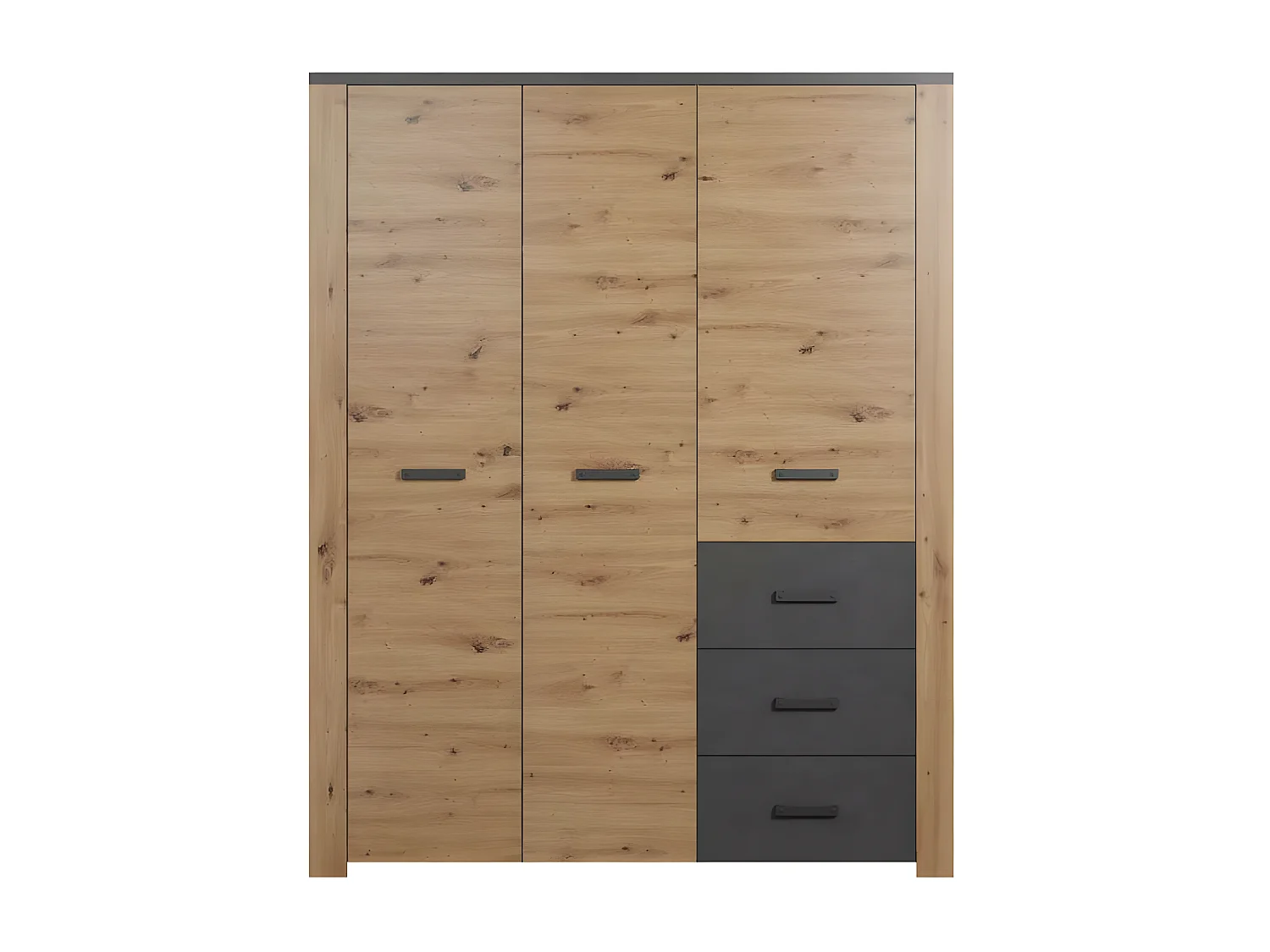 FollowSZ armoire de rangement chêne décor, gris.