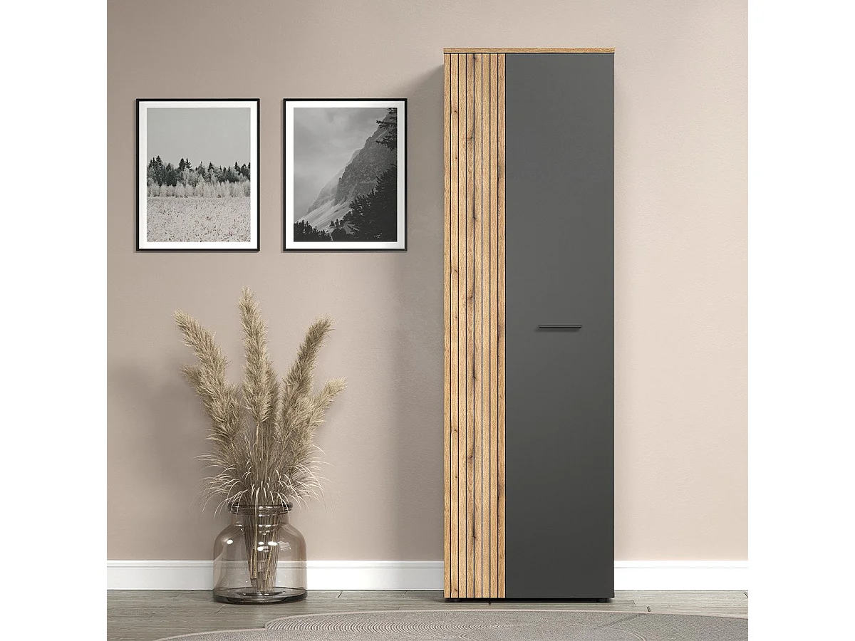 Armoire d'entrée 2 porte L60 cm - ESTEBAN