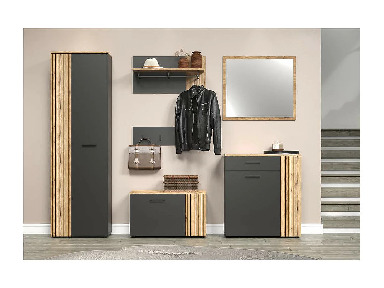 Armoire d'entrée 2 porte L60 cm - ESTEBAN