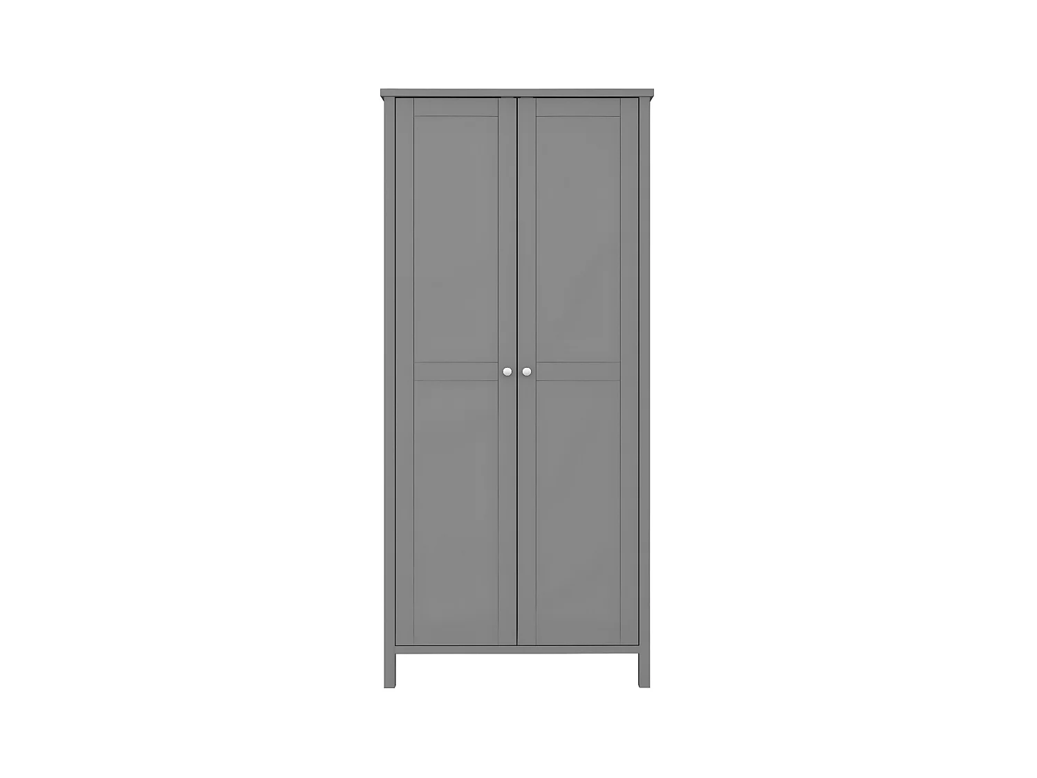 Tromsø armoire de rangement 2 portes et étagères supplémentaires gris.