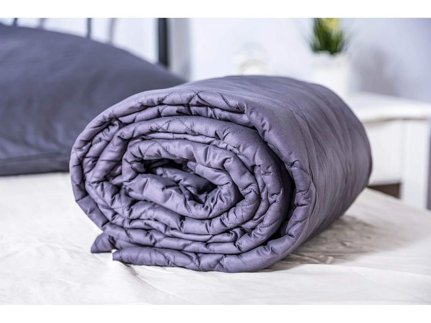 Couverture - Tissu - 135x200 / 8,5 kg - Gris foncé