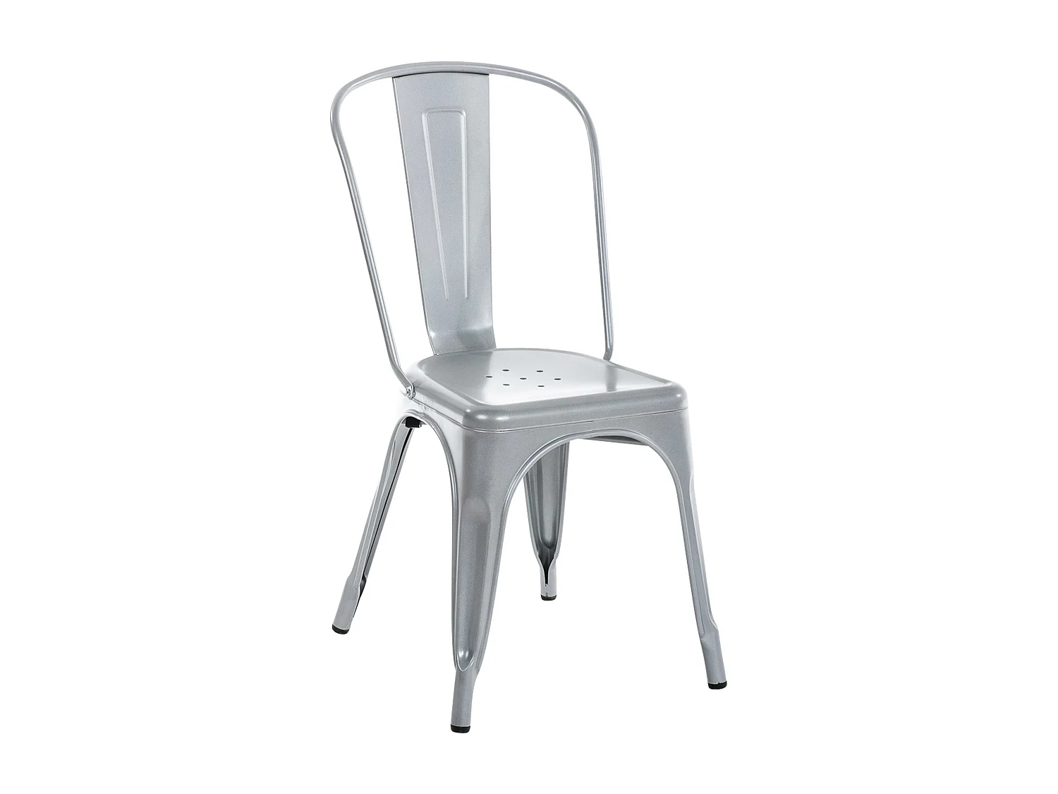 Chaise de bistrot - Métal - Argent - Benedikt