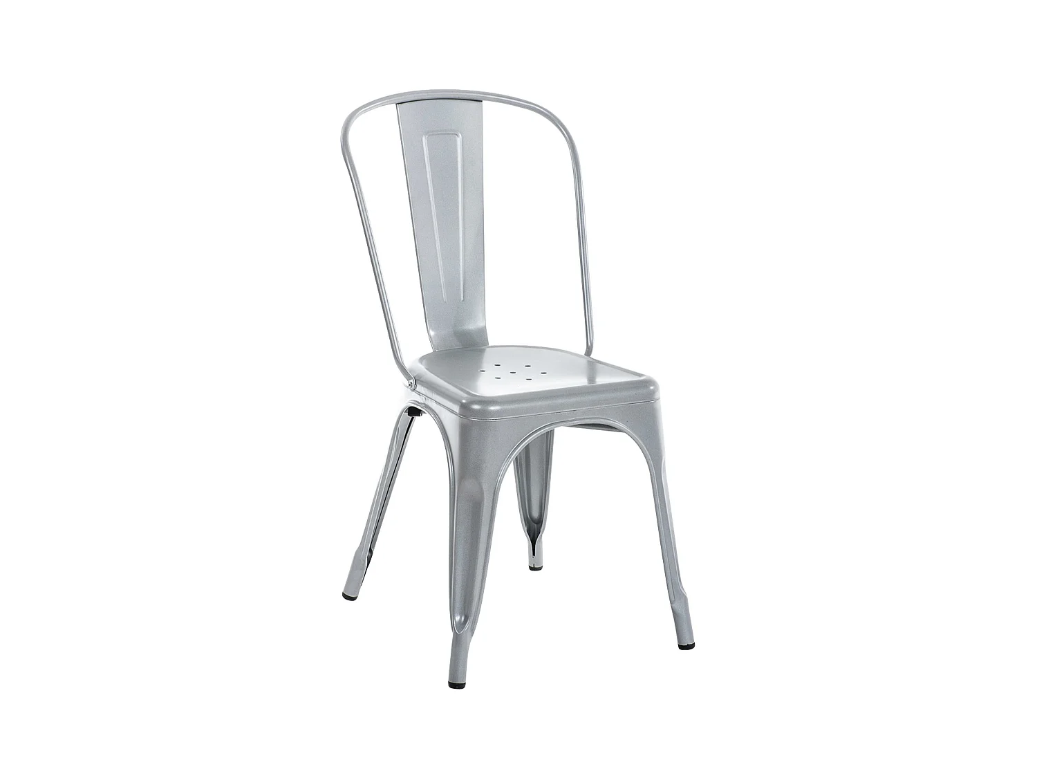 Chaise de bistrot - Métal - Argent - Benedikt