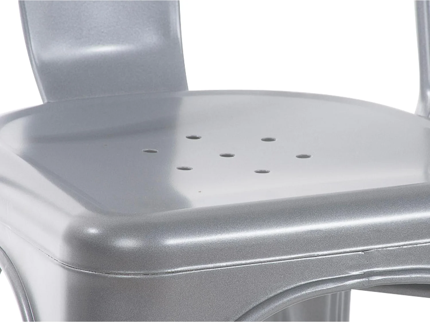 Chaise de bistrot - Métal - Argent - Benedikt