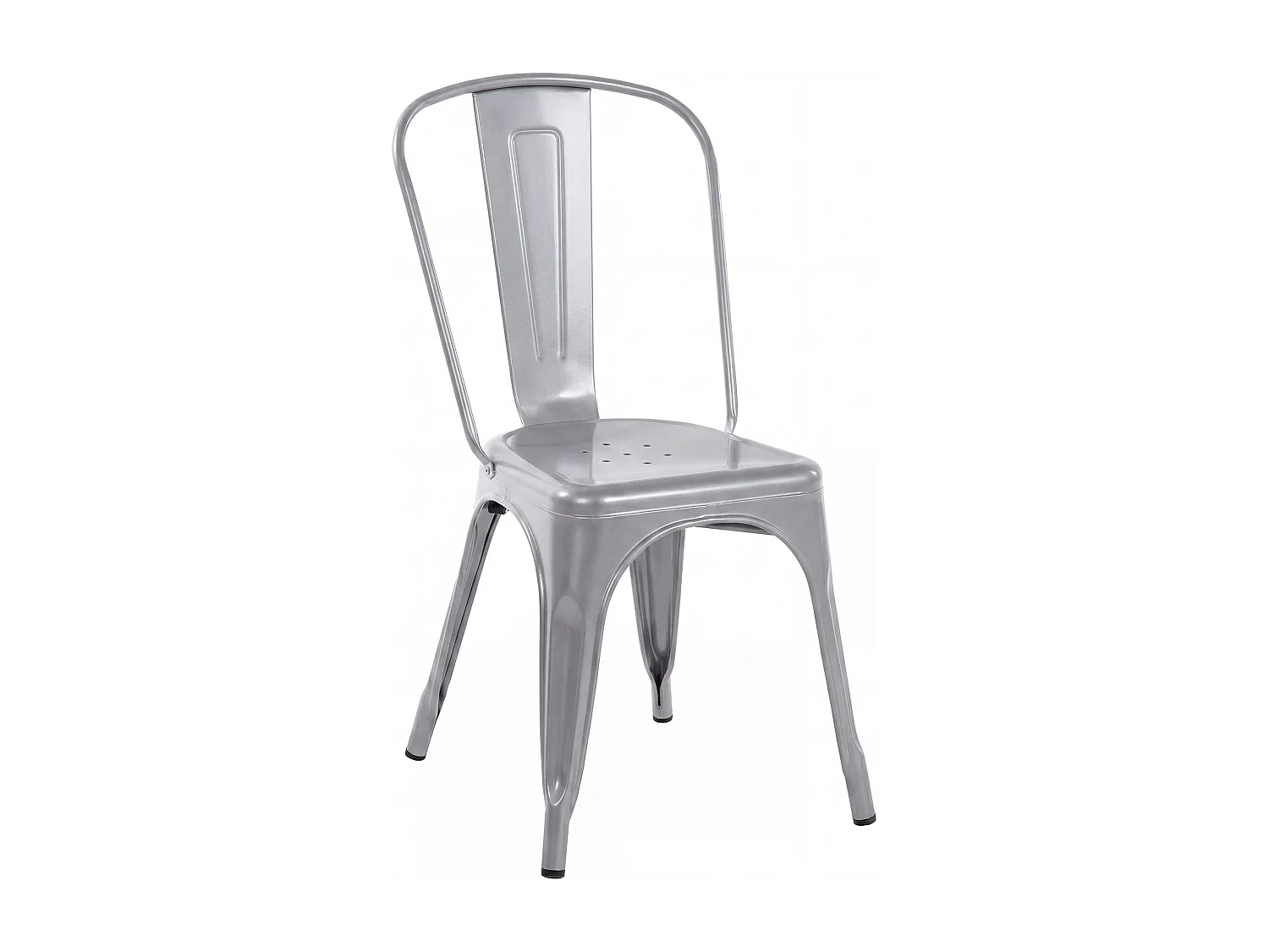 Chaise de bistrot - Métal - Argent - Benedikt