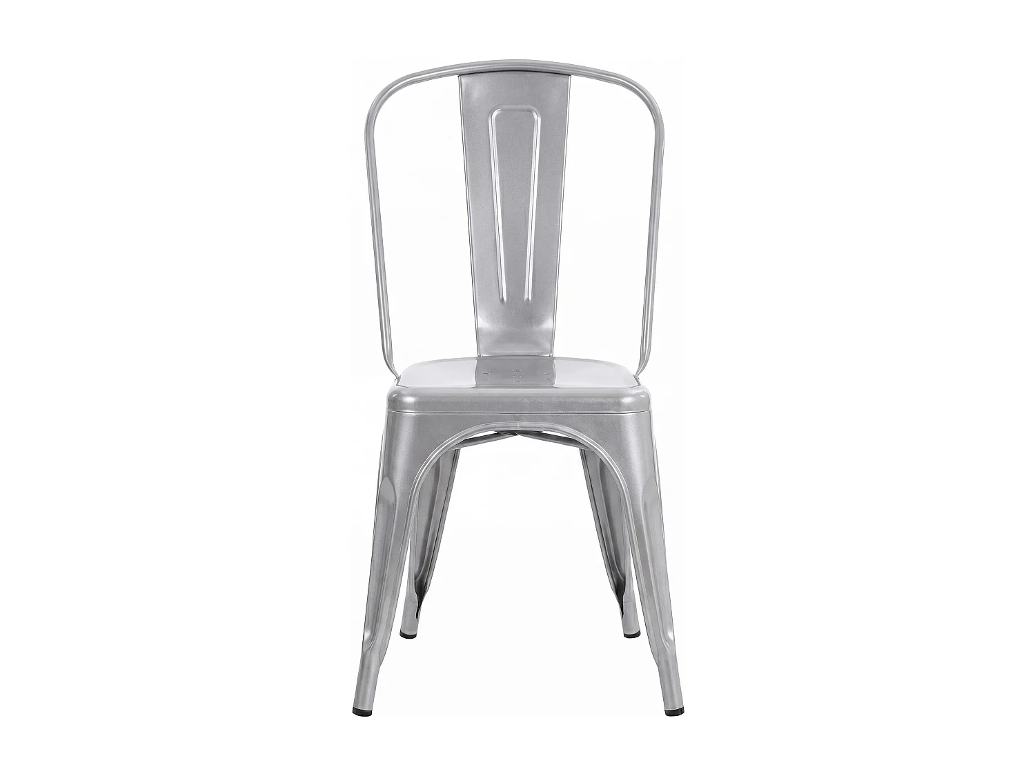 Chaise de bistrot - Métal - Argent - Benedikt