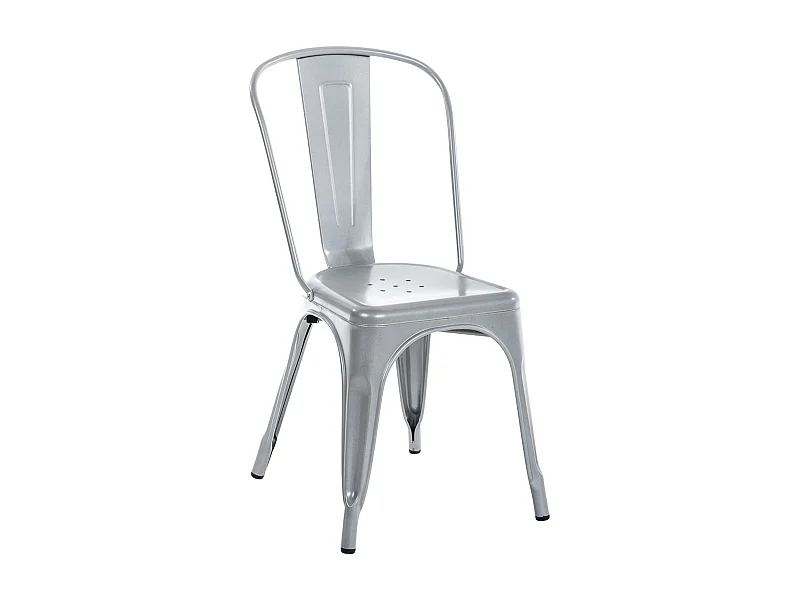 Chaise de bistrot - Métal - Argent - Benedikt